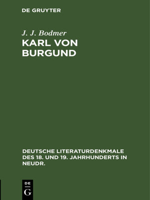 cover image of Karl von Burgund